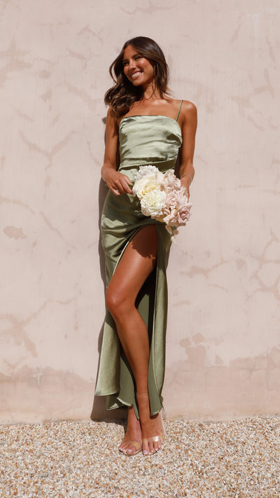 Load image into Gallery viewer, Julia Maxi Dress - Olive - Billy J
