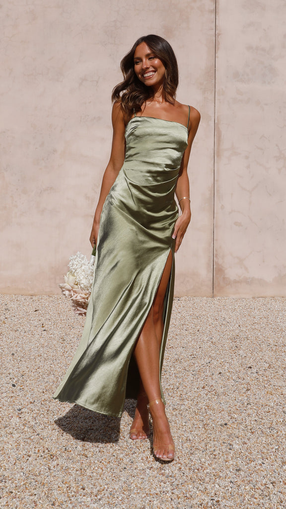 Julia Maxi Dress - Olive - Billy J