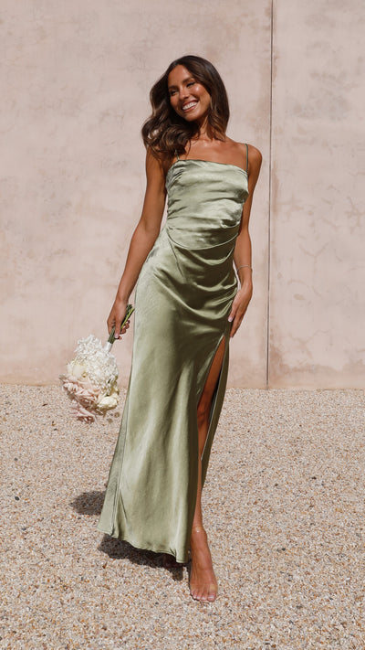 Load image into Gallery viewer, Julia Maxi Dress - Olive - Billy J
