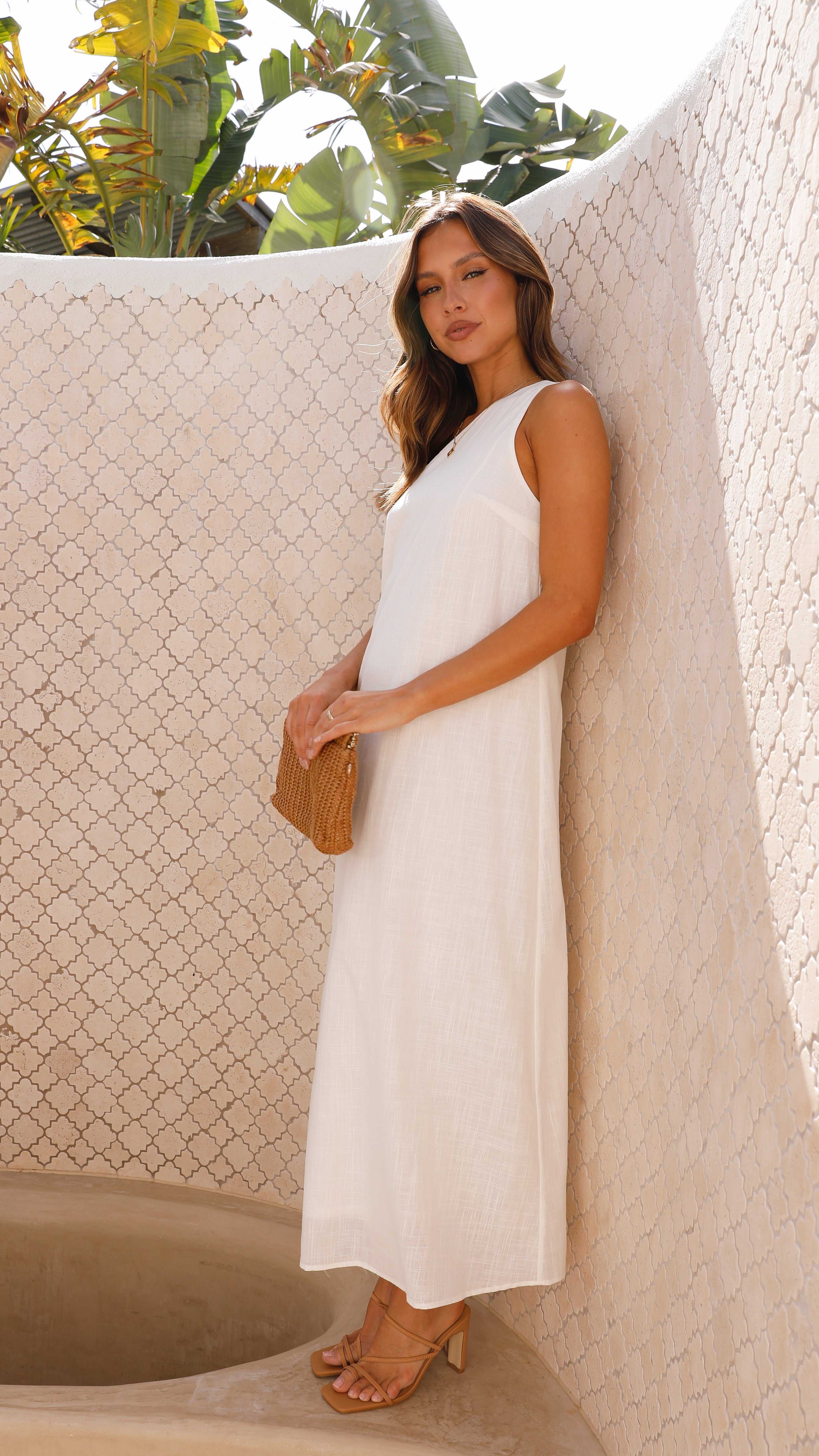 Stormi Maxi Dress - White - Billy J