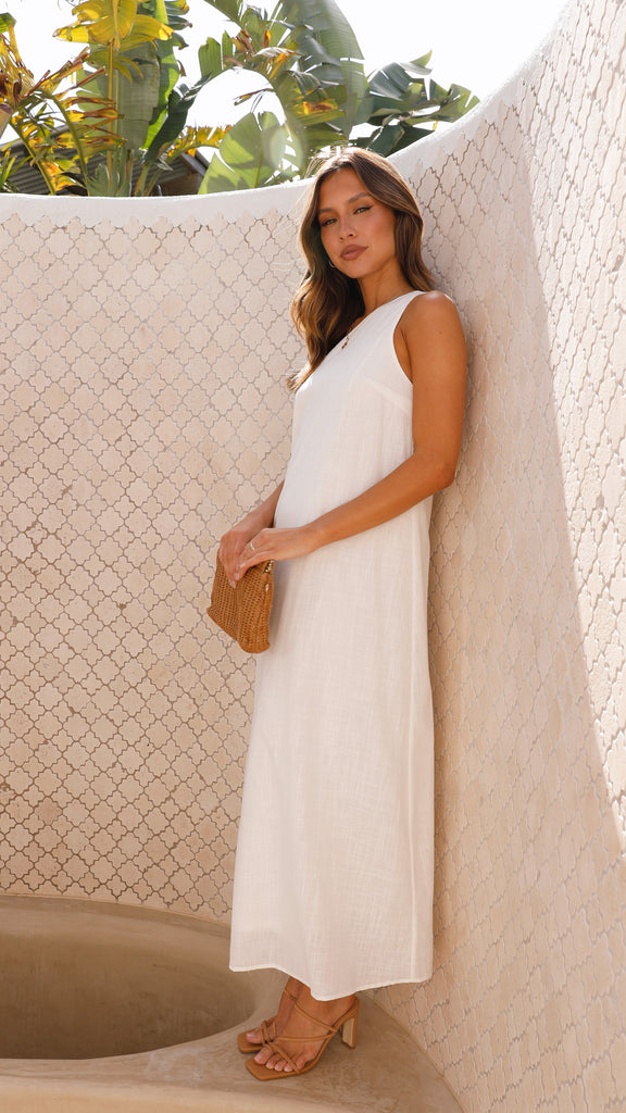 Stormi Maxi Dress - White - Billy J