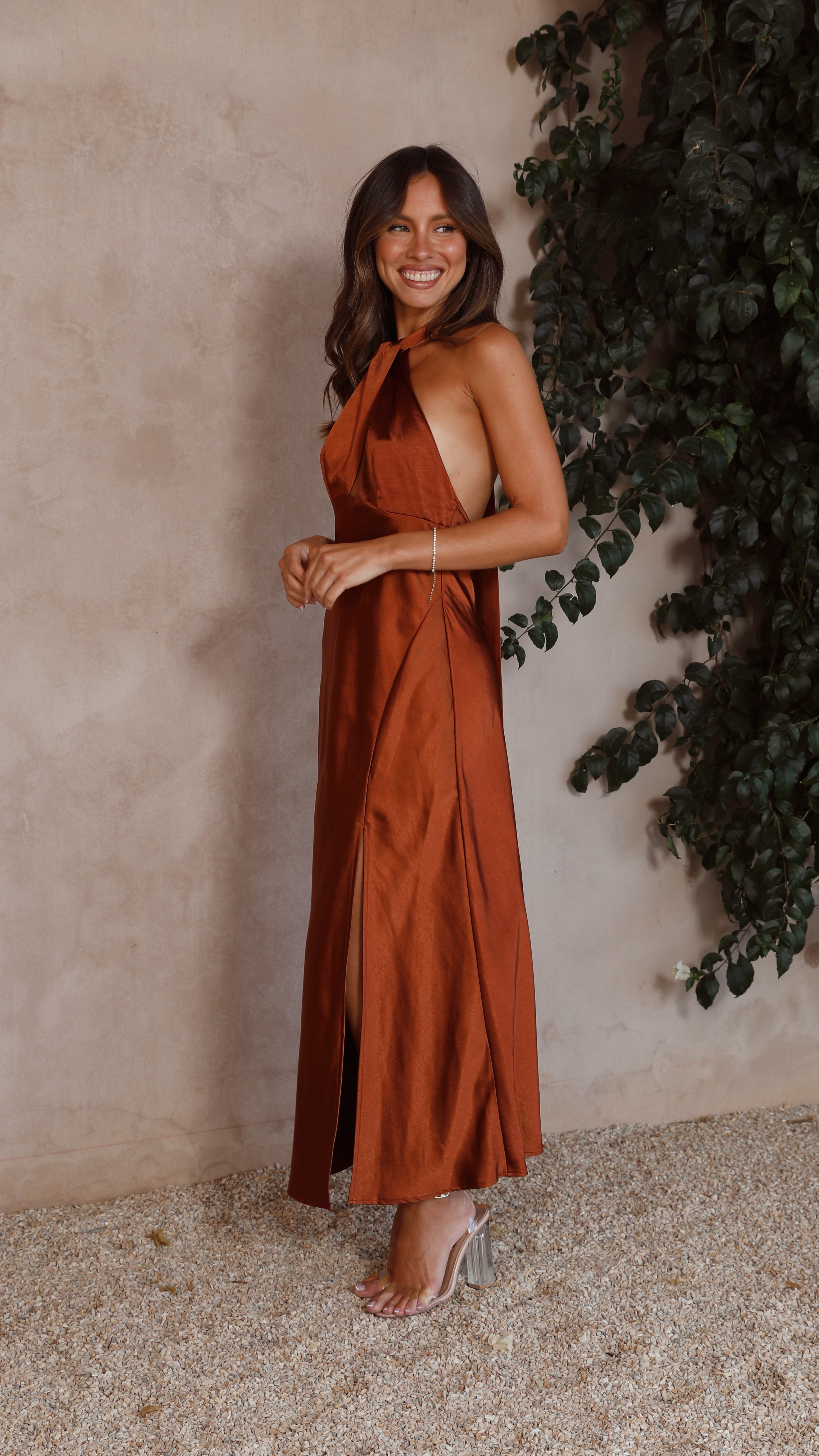 Amalia Maxi Dress - Rust - Billy J