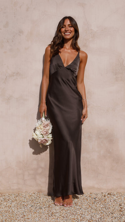 Load image into Gallery viewer, Ziah Maxi Dress - Espresso - Billy J
