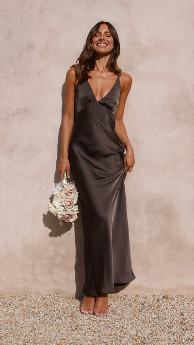 Load image into Gallery viewer, Ziah Maxi Dress - Espresso - Billy J
