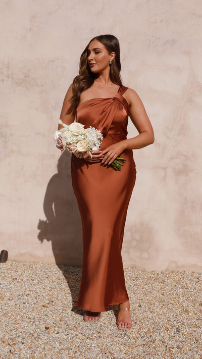 Load image into Gallery viewer, Greta Maxi Dress - Copper - Billy J
