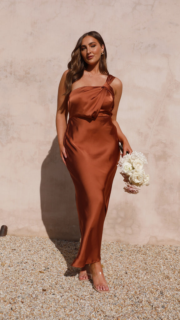 Greta Maxi Dress - Copper - Billy J