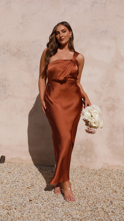 Load image into Gallery viewer, Greta Maxi Dress - Copper - Billy J
