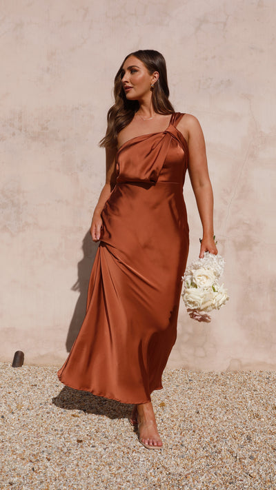 Load image into Gallery viewer, Greta Maxi Dress - Copper - Billy J
