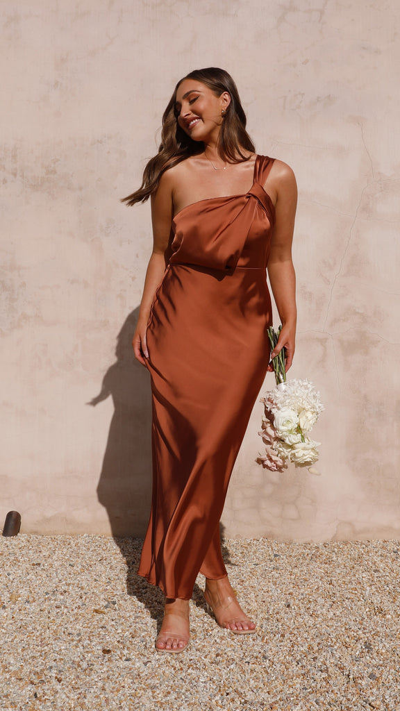 Greta Maxi Dress - Copper - Billy J