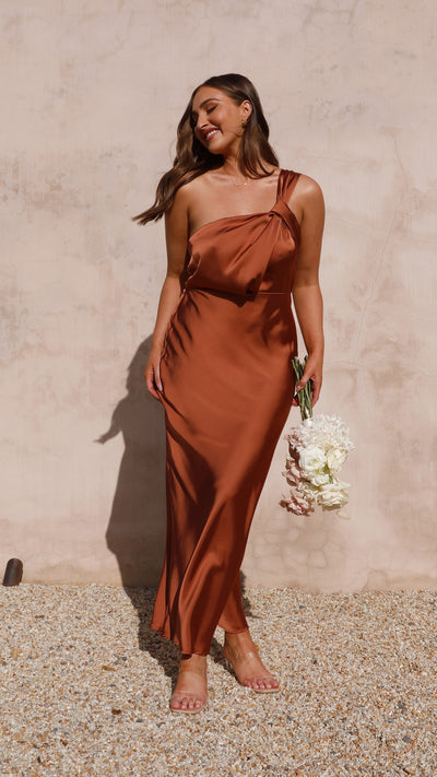 Load image into Gallery viewer, Greta Maxi Dress - Copper - Billy J
