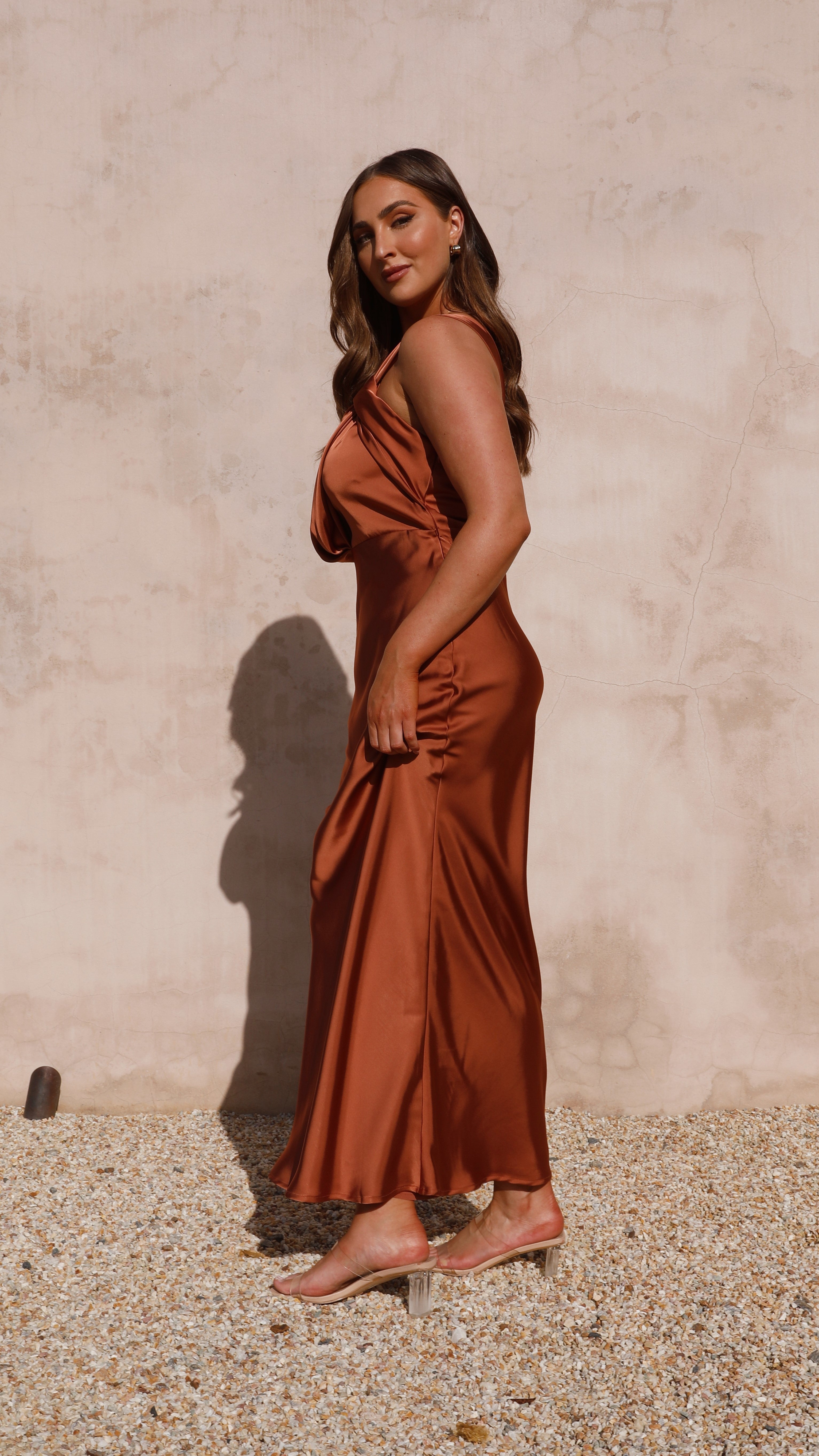 Greta Maxi Dress - Copper - Billy J