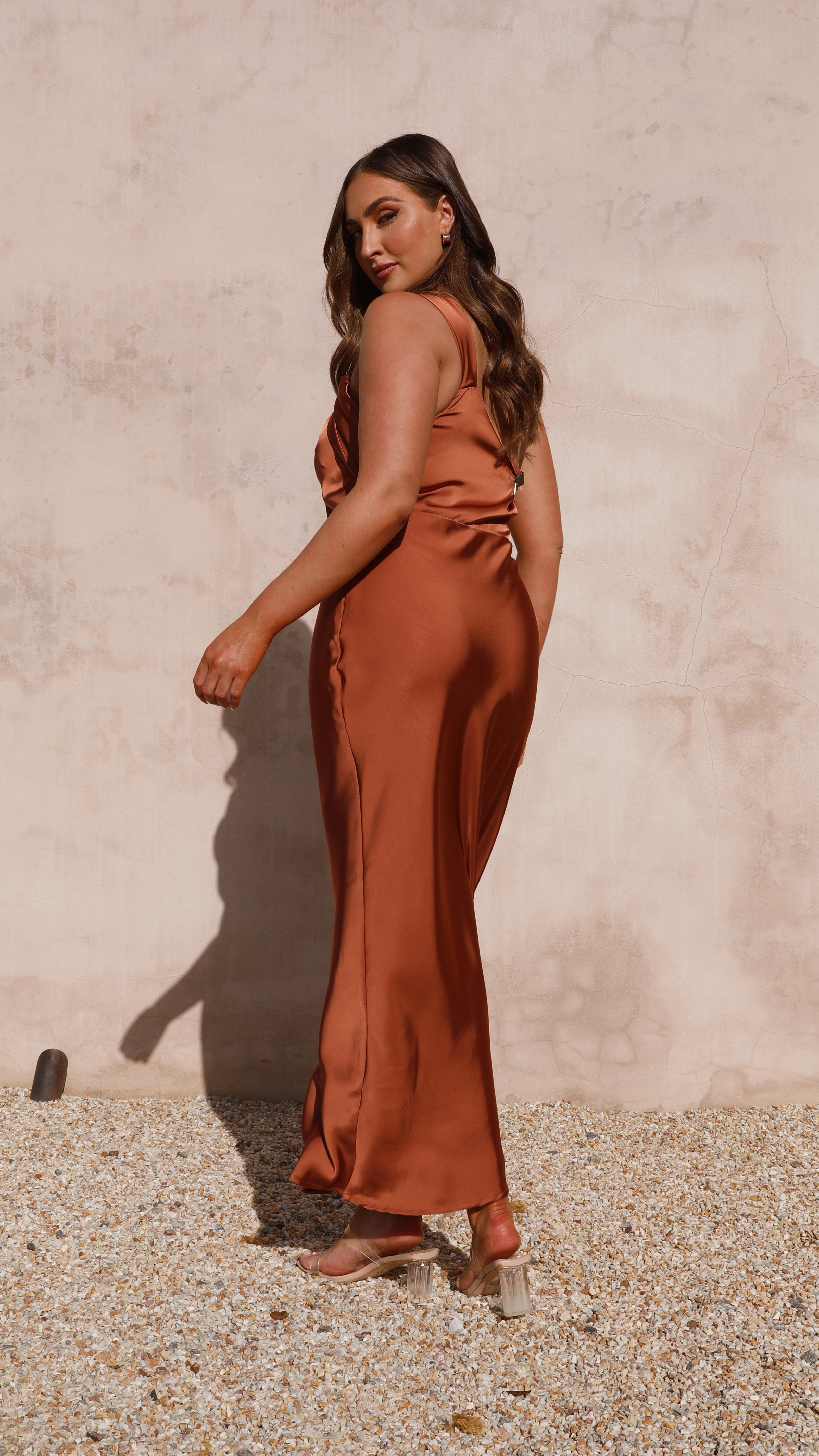 Greta Maxi Dress - Copper - Billy J