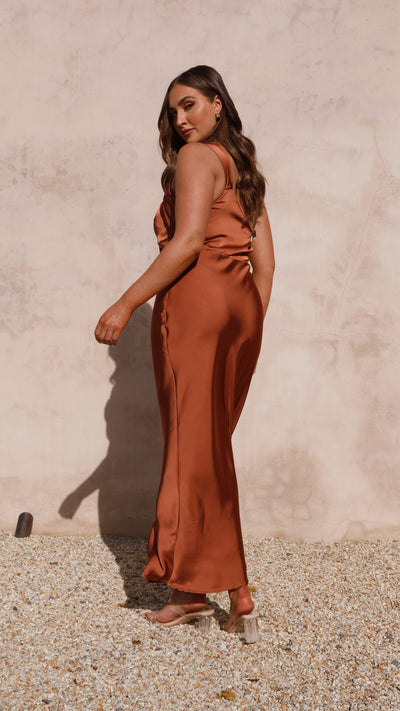 Load image into Gallery viewer, Greta Maxi Dress - Copper - Billy J
