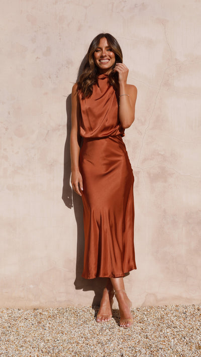 Load image into Gallery viewer, Esther Maxi Dress - Copper - Billy J
