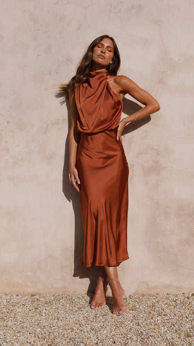 Load image into Gallery viewer, Esther Maxi Dress - Copper - Billy J
