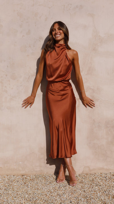 Load image into Gallery viewer, Esther Maxi Dress - Copper - Billy J
