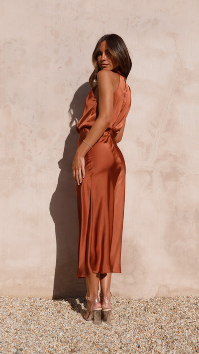 Load image into Gallery viewer, Esther Maxi Dress - Copper - Billy J
