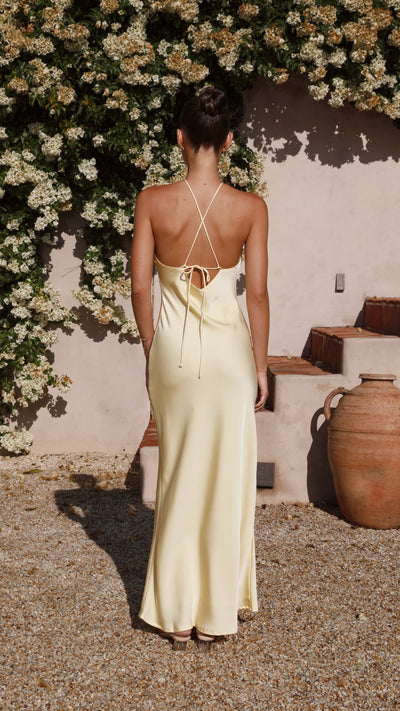 Load image into Gallery viewer, Chiara Maxi Dress - Yellow - Billy J
