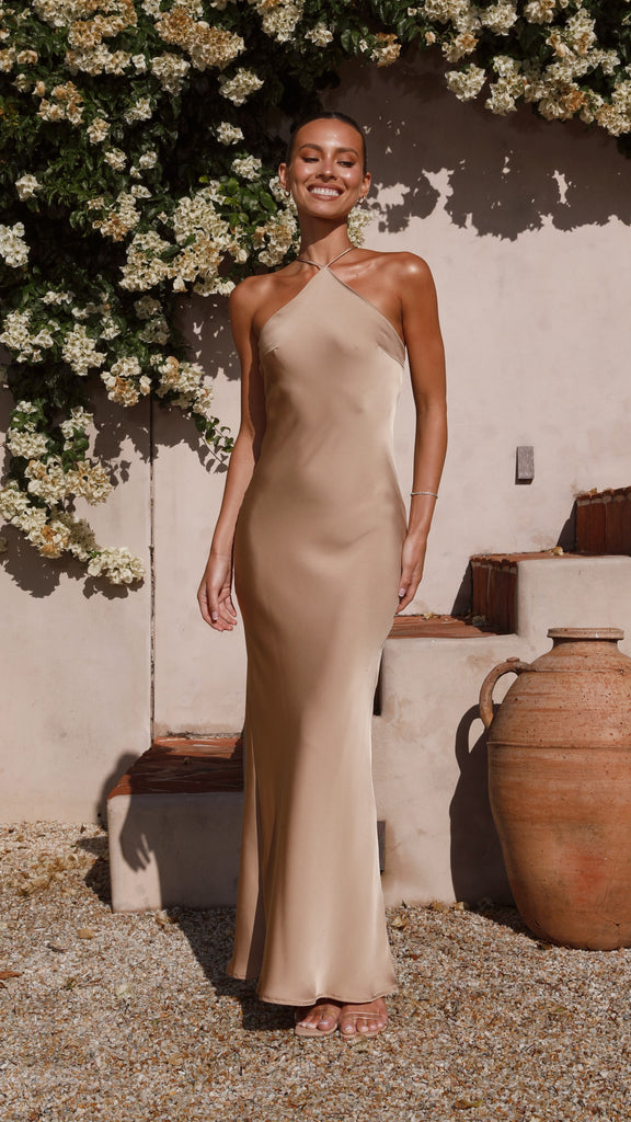 Chiara Maxi Dress - Latte - Billy J