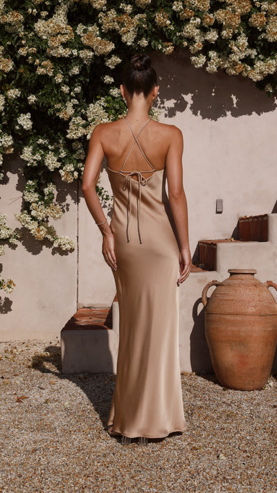 Load image into Gallery viewer, Chiara Maxi Dress - Latte - Billy J
