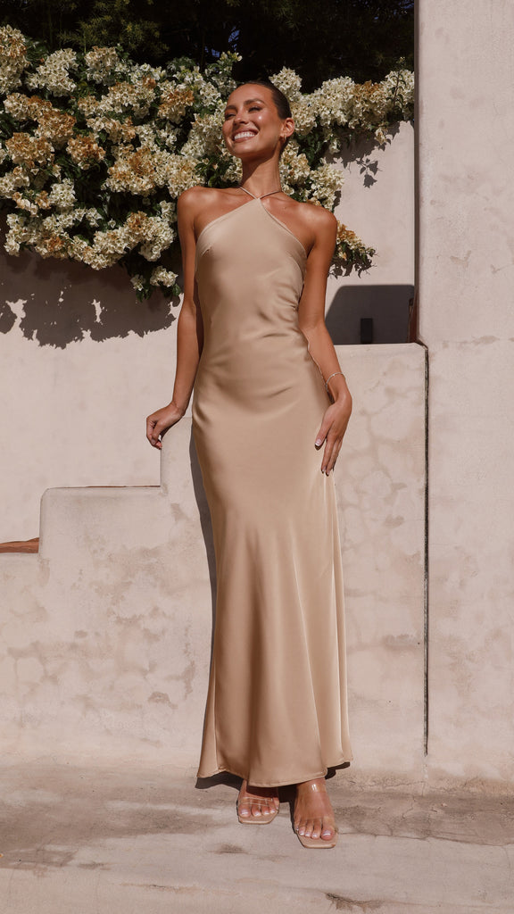 Chiara Maxi Dress - Latte - Billy J