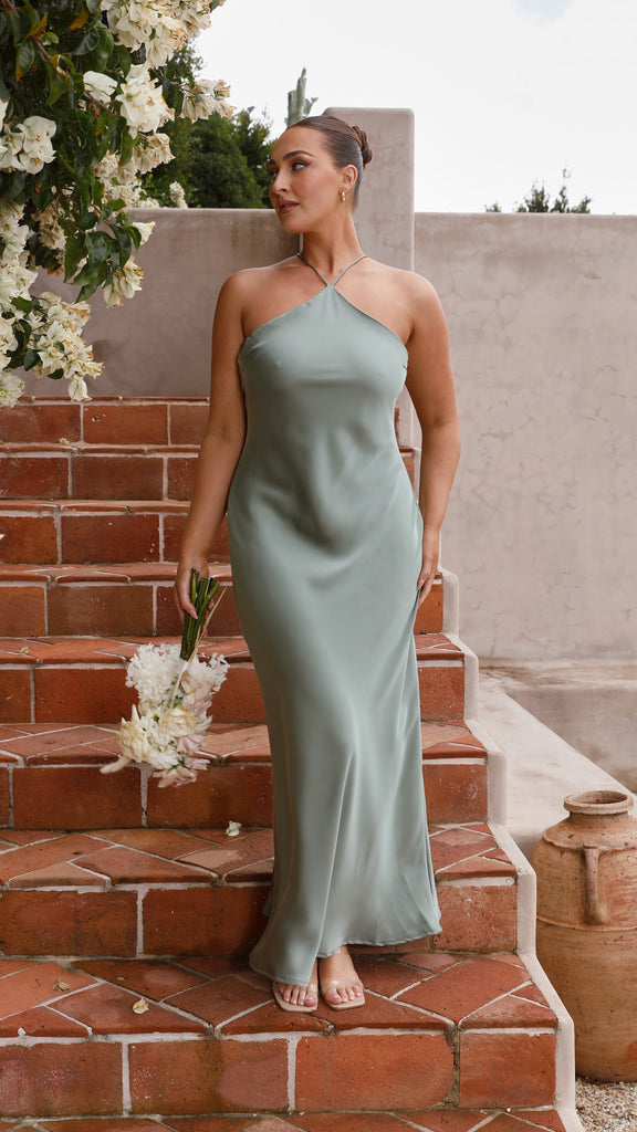 Chiara Maxi Dress - Green - Billy J