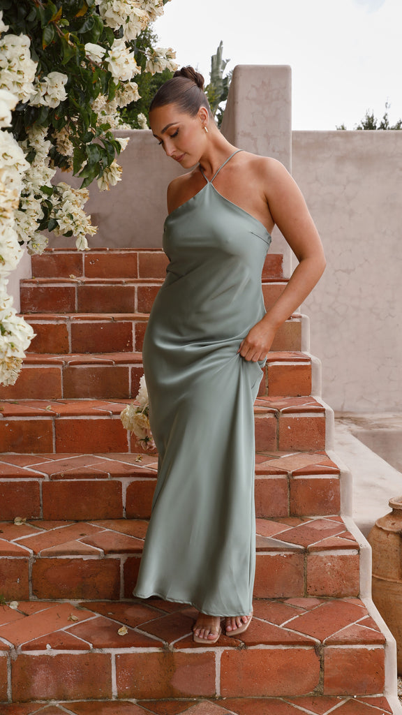 Chiara Maxi Dress - Green - Billy J