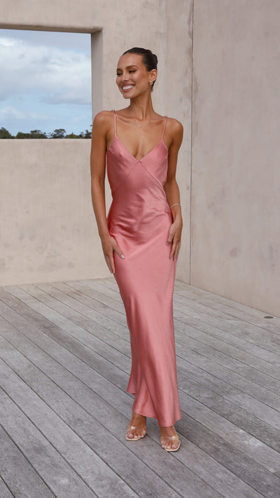 Load image into Gallery viewer, Gisella Maxi Dress - Baked Rose - Billy J
