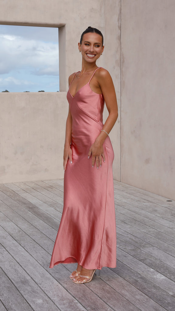 Gisella Maxi Dress - Baked Rose - Billy J