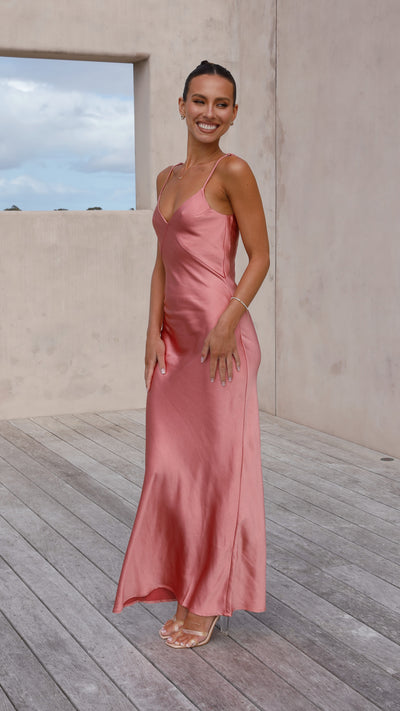 Load image into Gallery viewer, Gisella Maxi Dress - Baked Rose - Billy J
