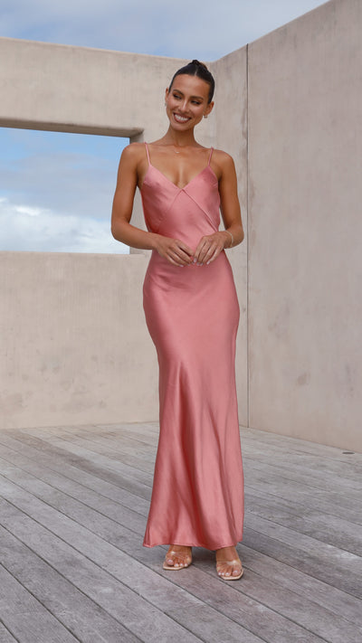 Load image into Gallery viewer, Gisella Maxi Dress - Baked Rose - Billy J
