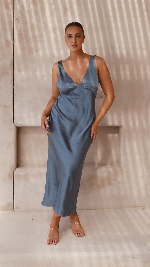 Sammie Maxi Dress - Steel Blue - Billy J