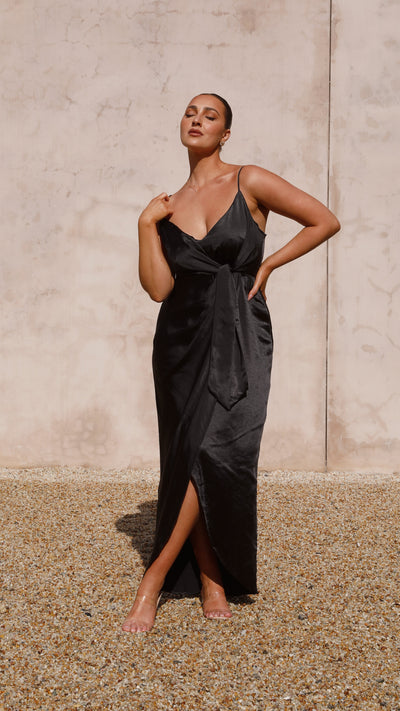 Load image into Gallery viewer, Tyra Maxi Dress - Black - Billy J
