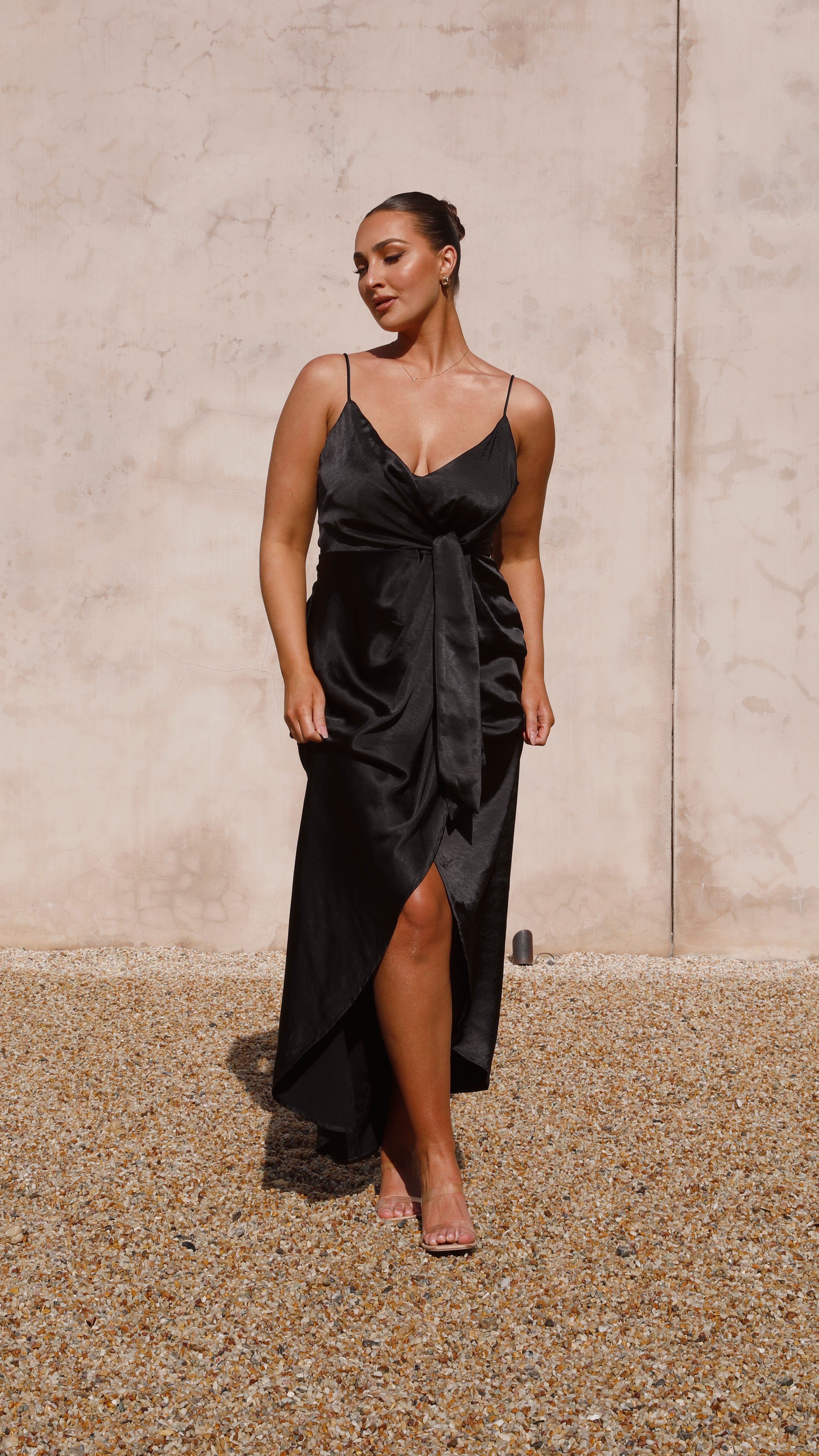 Tyra Maxi Dress - Black - Billy J