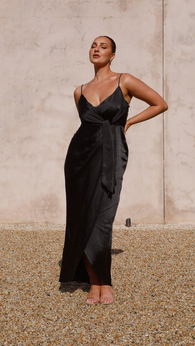 Load image into Gallery viewer, Tyra Maxi Dress - Black - Billy J
