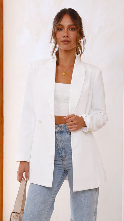 Load image into Gallery viewer, Hada Blazer - White - Billy J
