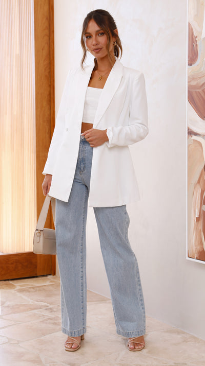 Load image into Gallery viewer, Hada Blazer - White - Billy J
