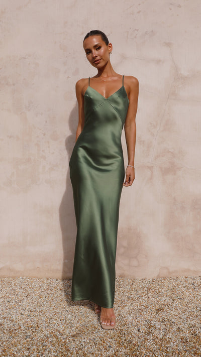 Load image into Gallery viewer, Gisella Maxi Dress - Olive - Billy J
