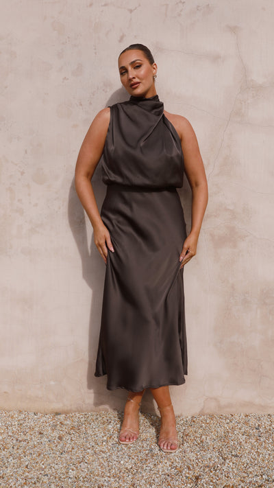 Load image into Gallery viewer, Esther Maxi Dress - Espresso - Billy J
