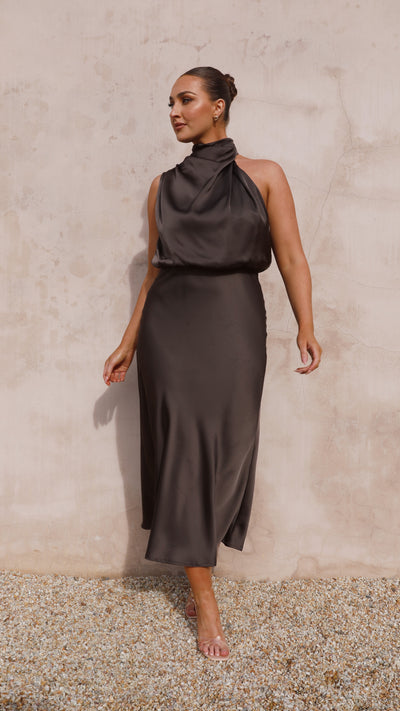 Load image into Gallery viewer, Esther Maxi Dress - Espresso - Billy J
