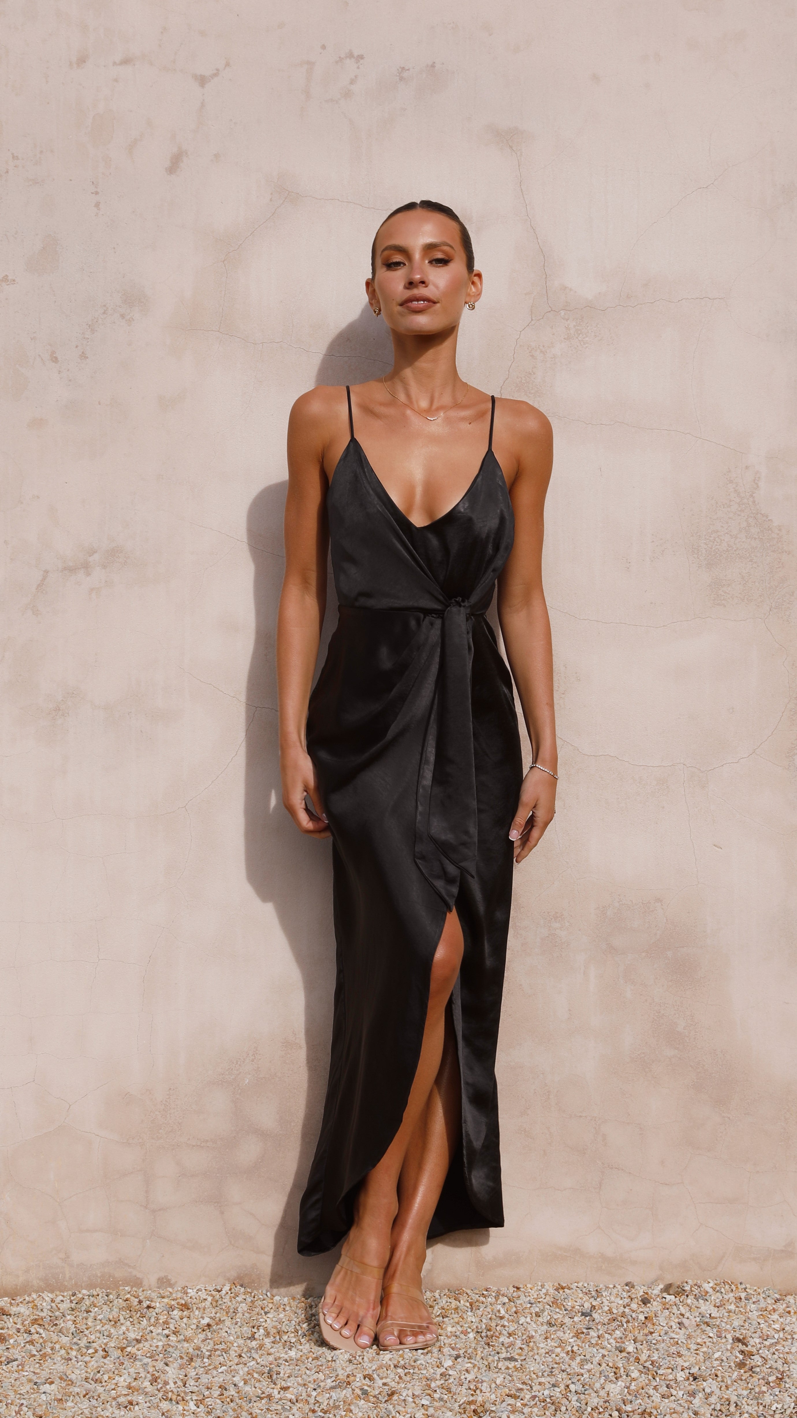 Tyra Maxi Dress - Black - Billy J