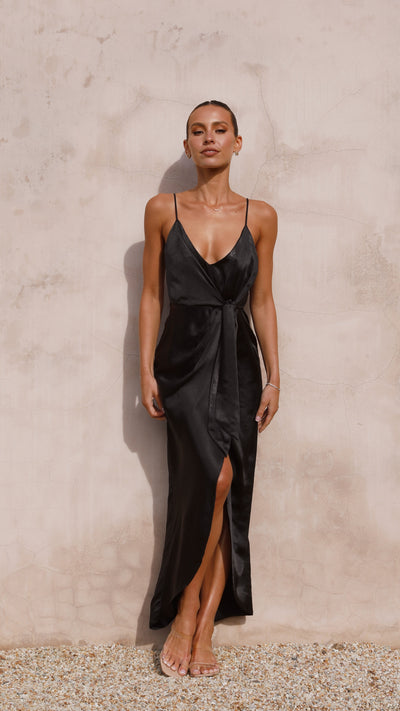 Load image into Gallery viewer, Tyra Maxi Dress - Black - Billy J
