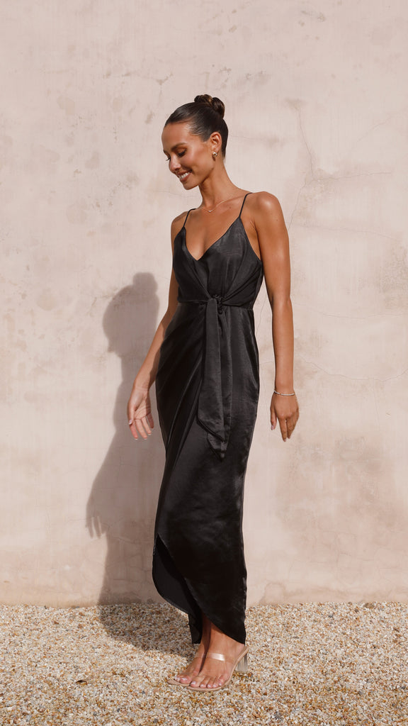 Tyra Maxi Dress - Black - Billy J