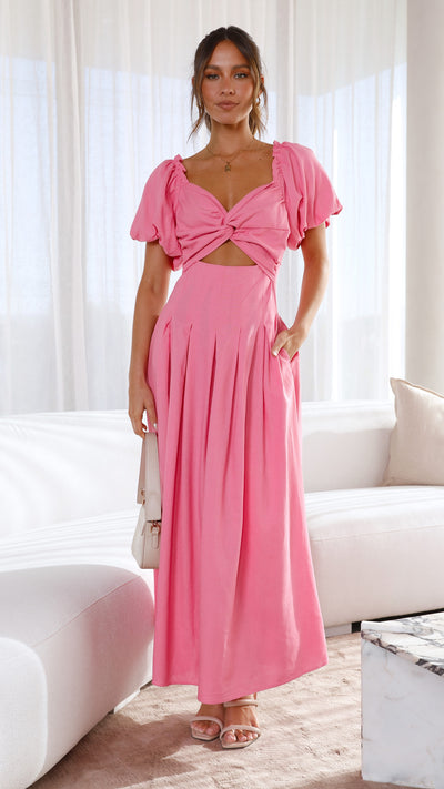 Load image into Gallery viewer, Christina Maxi Dress - Hot Pink - Billy J
