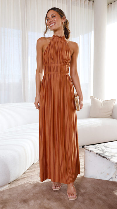 Load image into Gallery viewer, Frances Maxi Dress - Chocolate - Billy J
