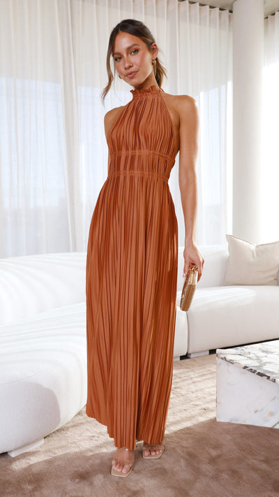 Load image into Gallery viewer, Frances Maxi Dress - Chocolate - Billy J
