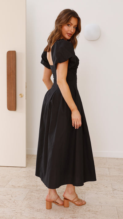 Load image into Gallery viewer, Christina Maxi Dress - Black - Billy J
