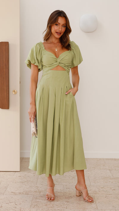 Load image into Gallery viewer, Christina Maxi Dress - Olive - Billy J
