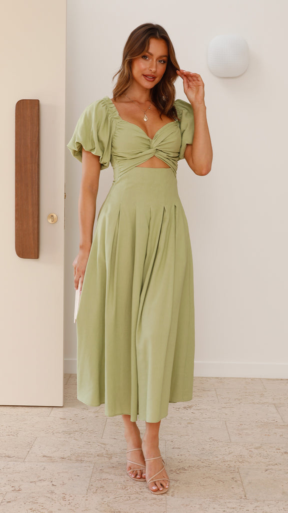 Christina Maxi Dress - Olive - Billy J