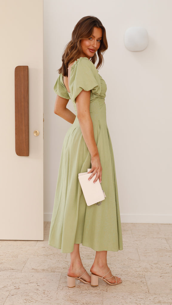 Christina Maxi Dress - Olive - Billy J